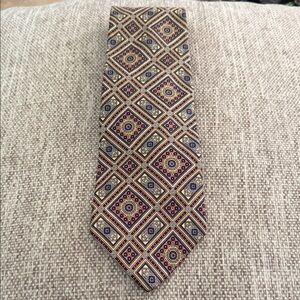 Mark Alexander Geometric Vintage Silk Necktie